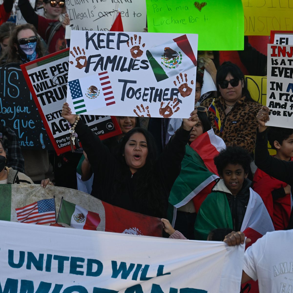 Demonstration against Trump's immigration policies in North Carolina