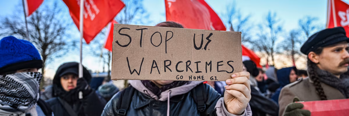 Demonstration held in Amsterdam over Venezuela intervention