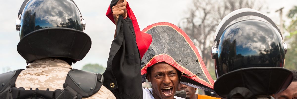Demonstration in Haiti