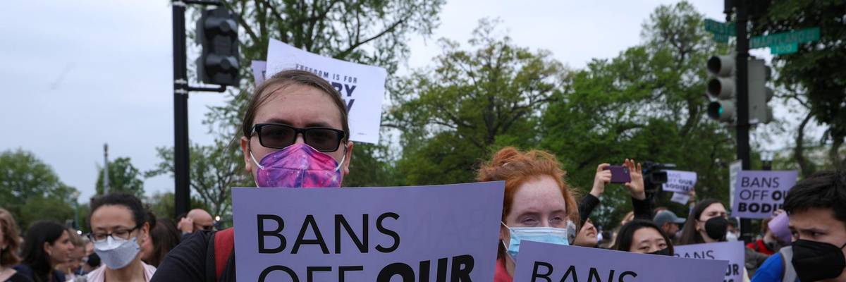 Demonstrations against the Dobbs decision leaked Monday