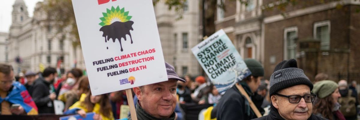 Demonstrator protests BP