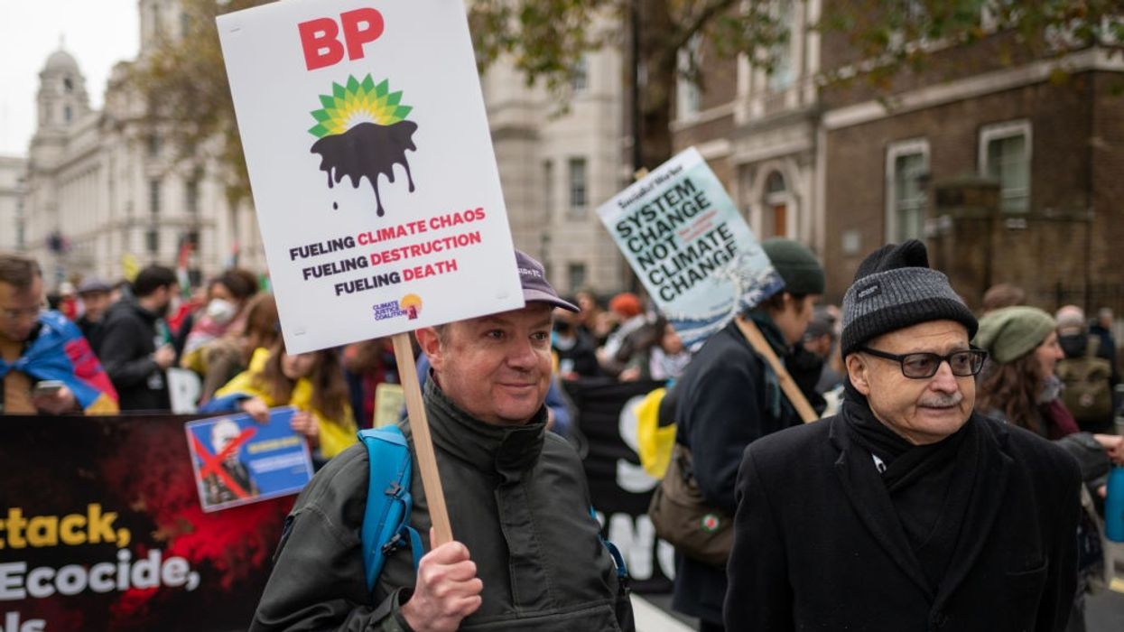 Demonstrator protests BP