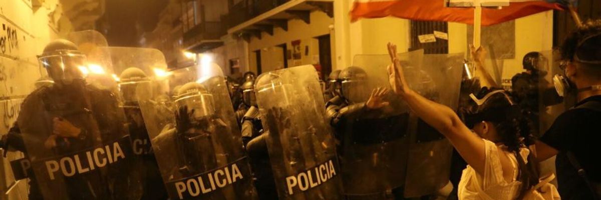 Police Fire Tear Gas and Rubber Bullets at Protesters Demanding Puerto Rico Gov. Rossello Resign