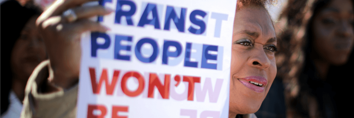 #WontBeErased: Massive Rally Outside White House to Counter Trump's 'Sick, Cynical' Attempt to Deny Trans People's Existence