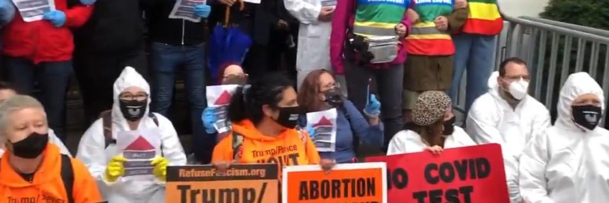 WATCH LIVE: Protesters Block Entrance of Senate Building as First Barrett Confirmation Hearing Begins