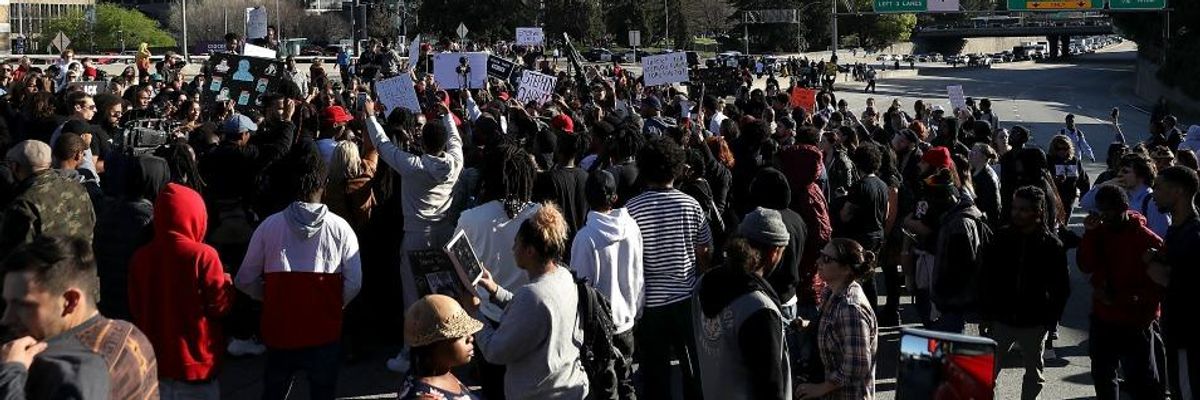 'It's A Phone, Not A Gun': Protests Against Police Killing in Sacramento Block Highway, NBA Game
