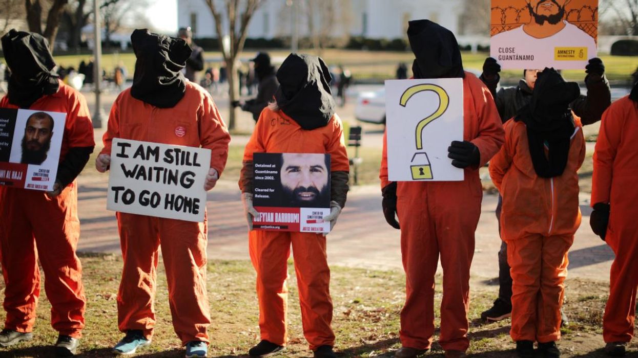 Demonstrators demand the release of Guantanamo Bay prisoners