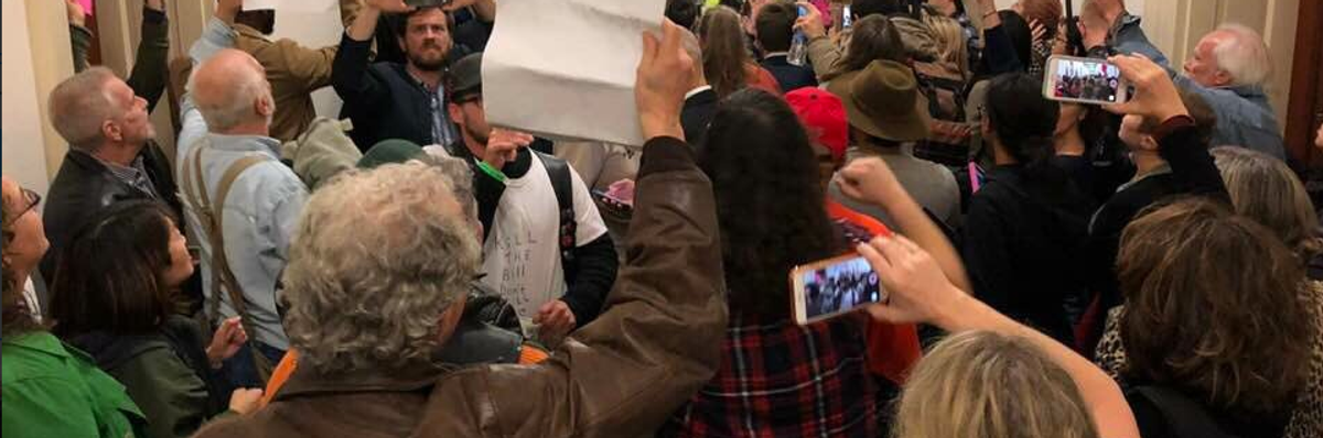 'Tax the Rich, Not the Sick!': Hundreds Storm Capitol Hill Offices to Denounce GOP Tax Bill
