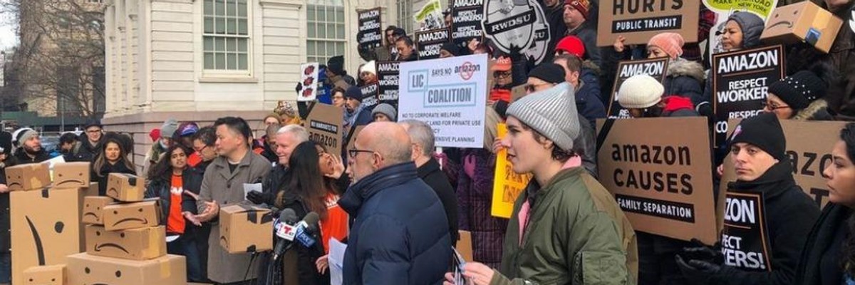 "You're Worth $1 Trillion. Why Do You Need Our $3 Billion?" Angry New Yorkers Confront Amazon Execs at City Council Meeting