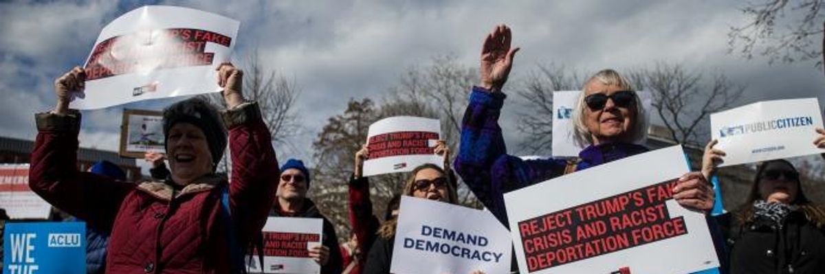 Nationwide Rallies Denounce #FakeTrumpEmergency and President's Anti-Immigrant Agenda