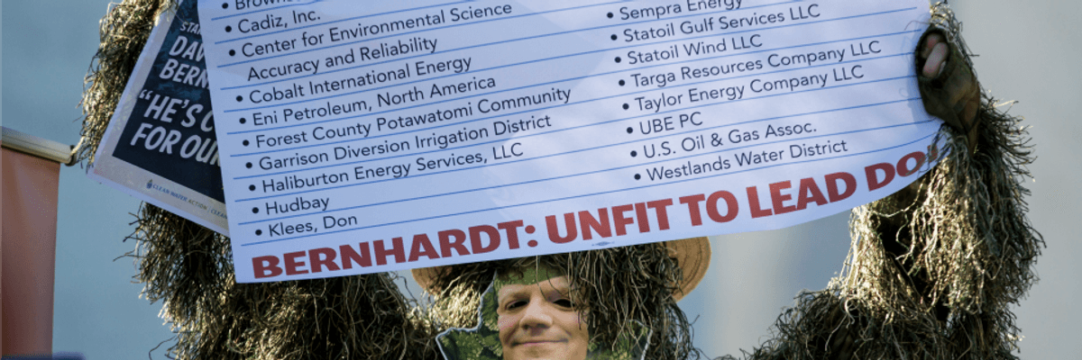 Alleging 'Cover-Up to Protect Secretary Bernhardt,' Lawmakers Demand Criminal Perjury Probe Into Top Interior Official