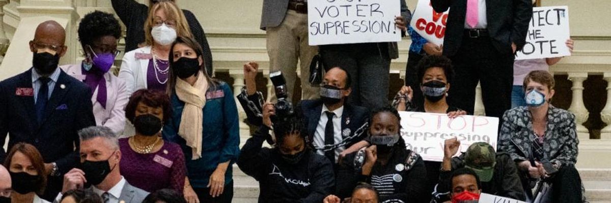 Corporate Backers of Georgia's New Voter Suppression Law