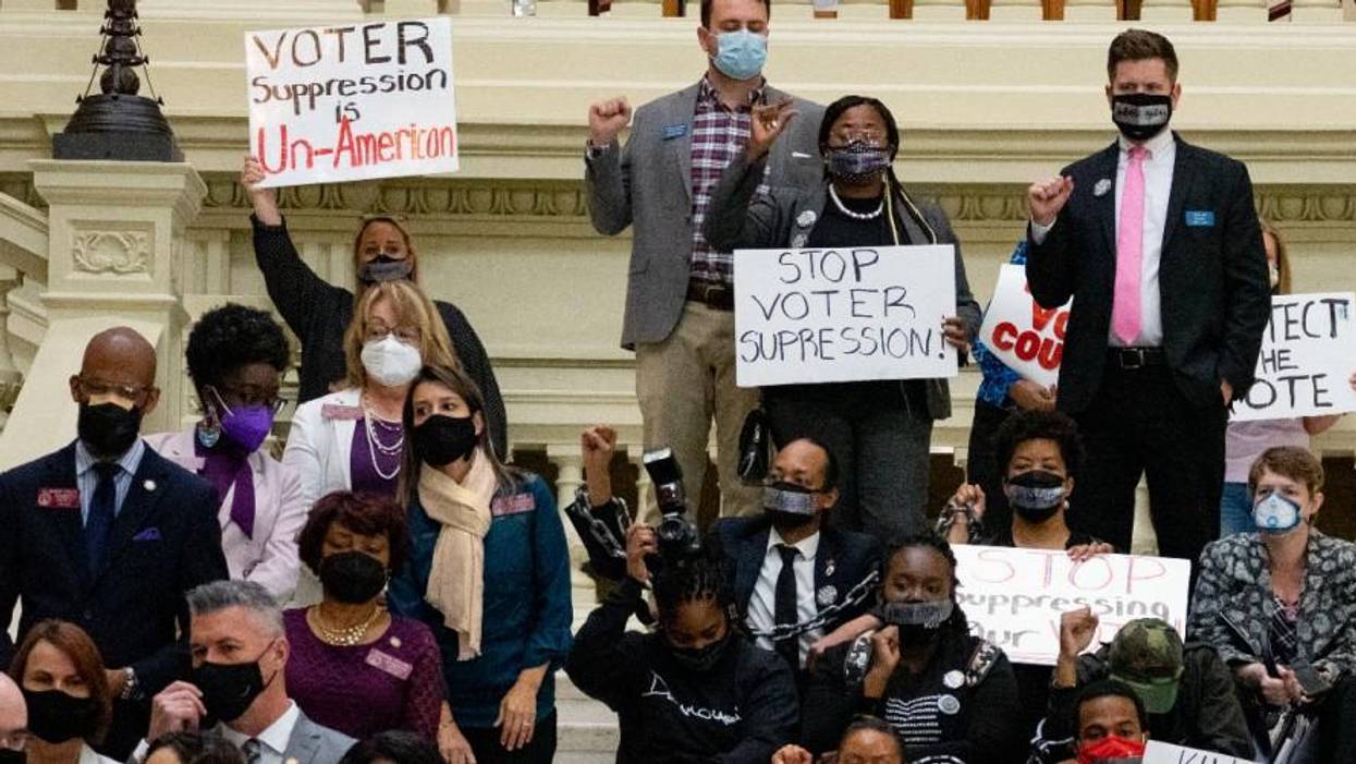 Corporate Backers of Georgia's New Voter Suppression Law