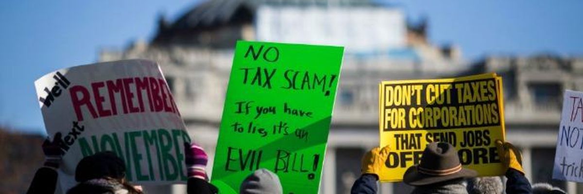 'If This Bill Passes, People Will Die': Tax Scam Opponents Rally as GOP Aims for Final Vote Next Week