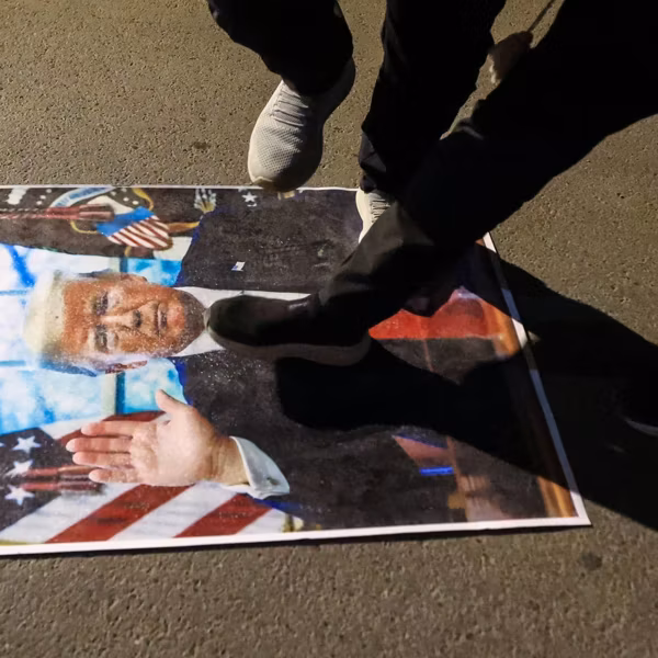 Demonstrators in Baghdad, Iraq