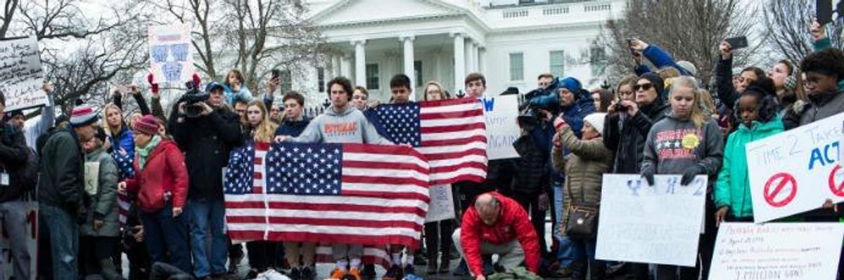 At White House Lie-In, Teens Call on Congress to 'Protect Kids, Not Guns'