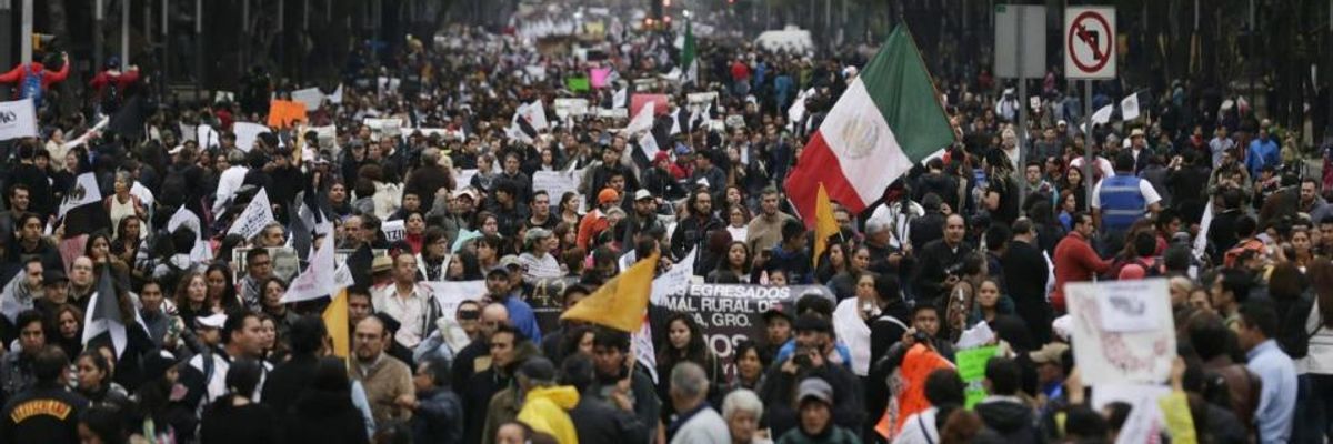 'We Want Them Back Alive': Tens of Thousands March Through Mexico City Demanding Justice