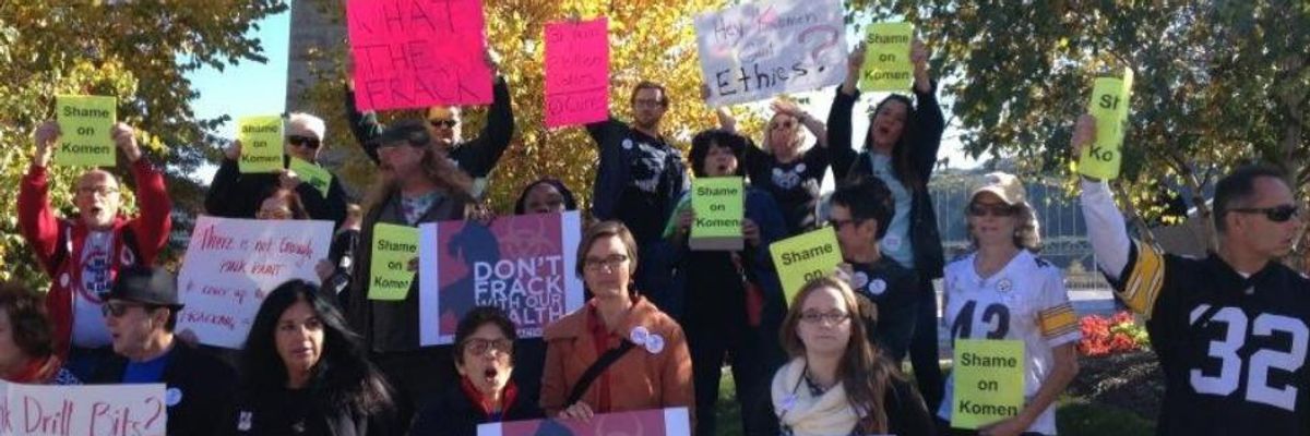 'Shame on Komen': Protesters Charge 'Pinkwashing' over Fracking-Charity Partnership