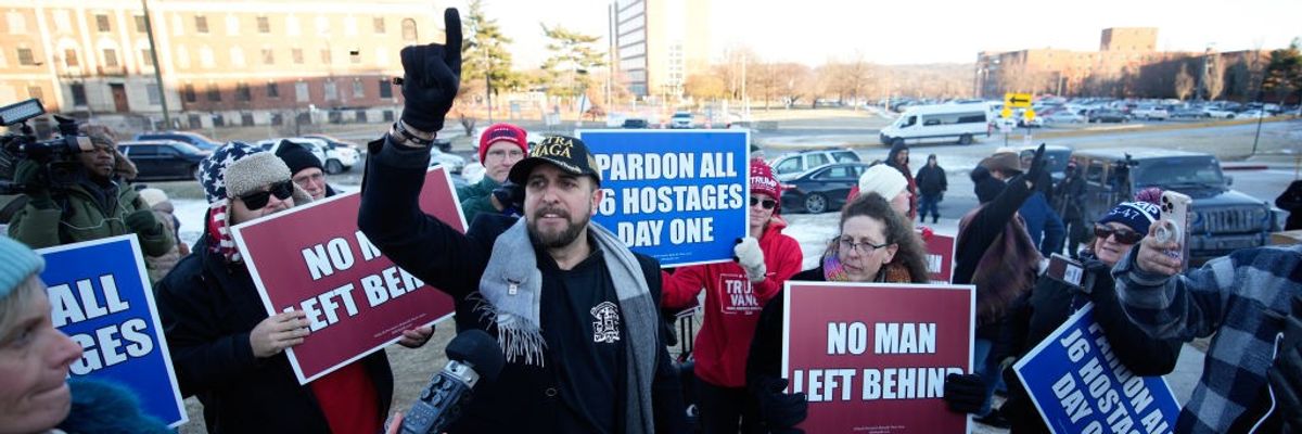demonstrators outside the Central Detention Facility