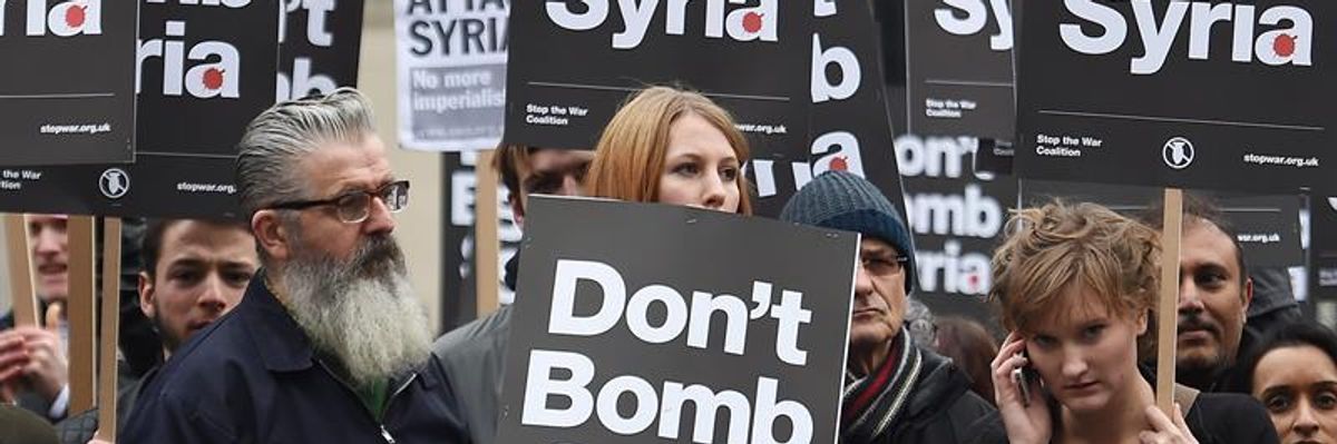 'Don't Bomb Syria': Protests Across the UK as Syria Vote Looms