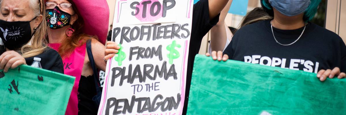 Demonstrators protest against high drug prices