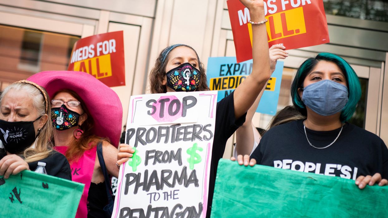 Demonstrators protest against high drug prices