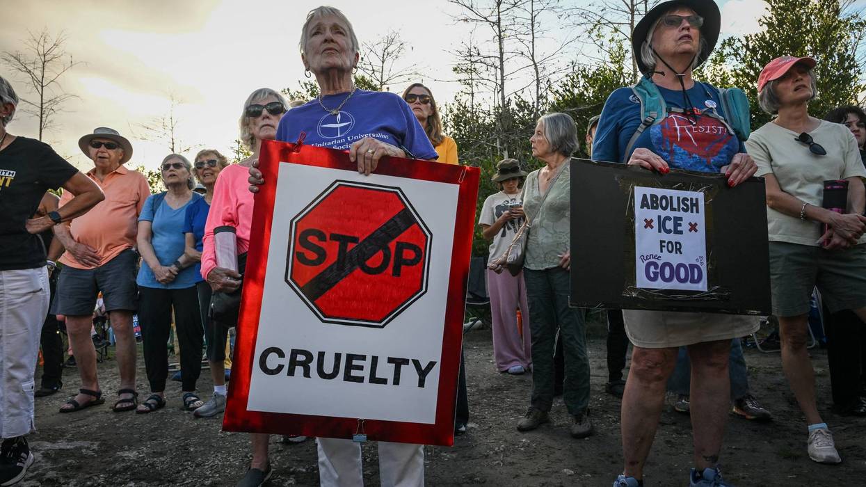 Demonstrators protest against Immigration and Customs Enforcement