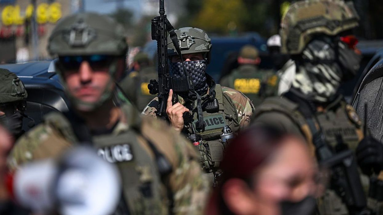 Demonstrators Protest Federal Agents In Chicago, Illinois