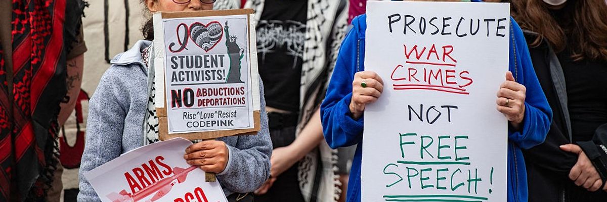 Demonstrators protest Harvard University's stance on the Israeli war on Gaza