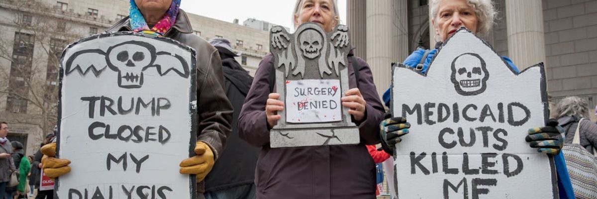 Demonstrators protest Medicaid cuts