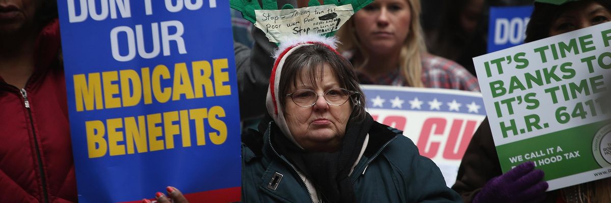 Demonstrators protest Medicare cuts