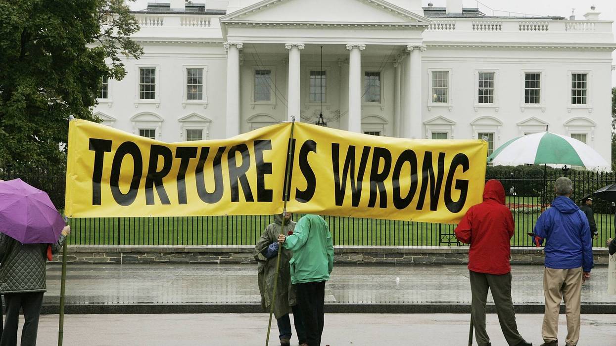 Demonstrators Protest Signing Of Military Commissions Act