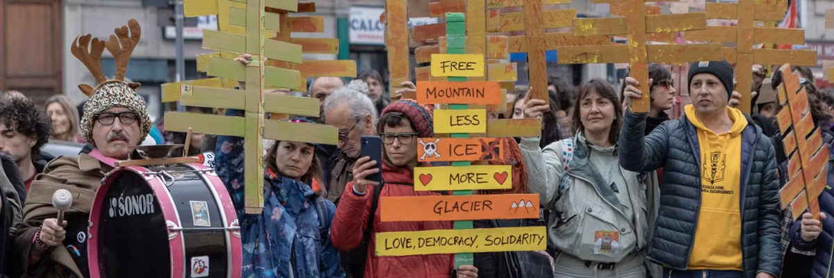 Demonstrators rally against Milano Cortina 2026 Winter Olympics