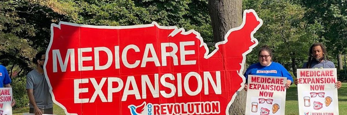 Demonstrators rally for Medicare expansion on Capitol Hill