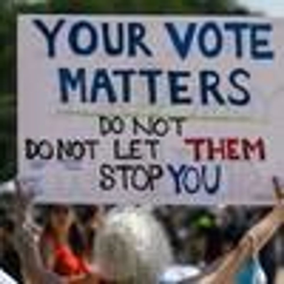 Demonstrators rally for voting rights in Washington, D.C.