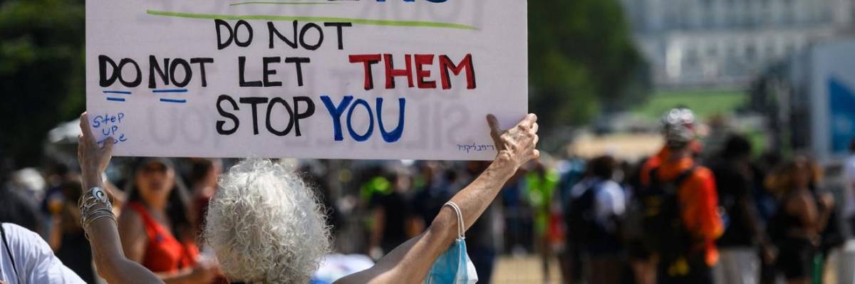 Demonstrators rally for voting rights in Washington, D.C.