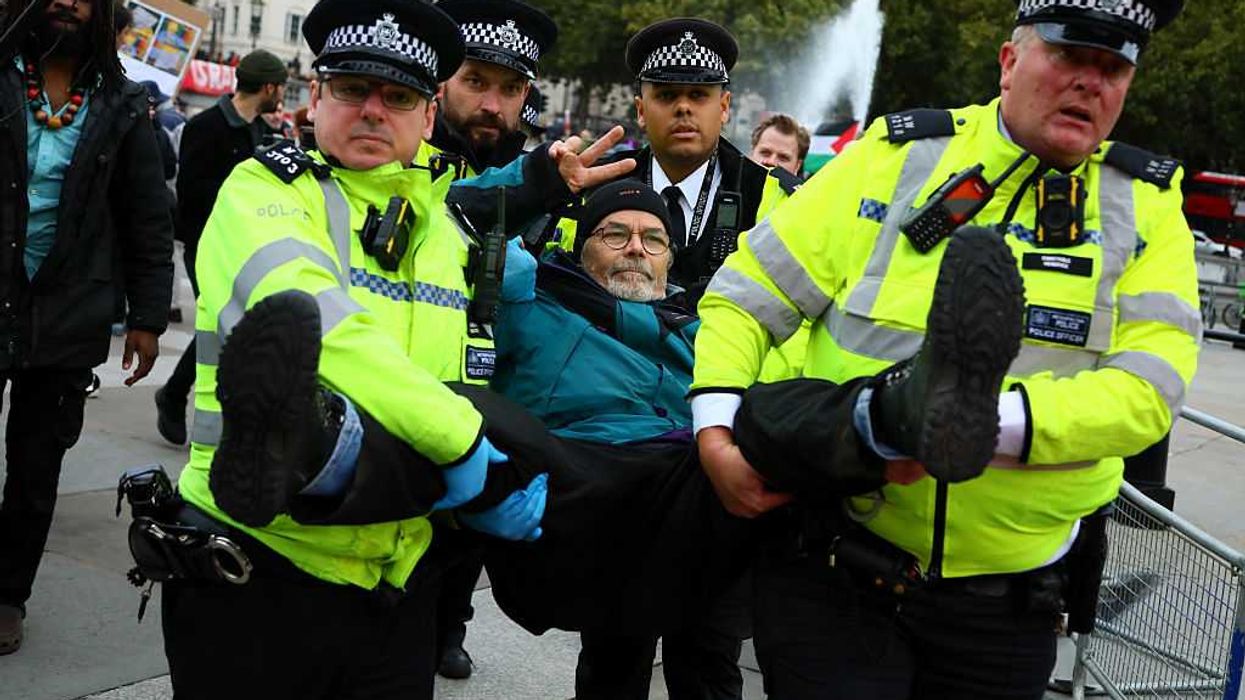 Demonstrators Risk Arrest During Protest In Support Of Palestine Action