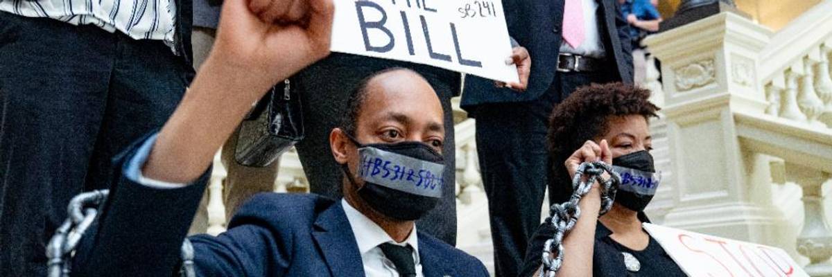 Activists Demand Georgia-Based Corporations Like Coca-Cola End Complicity in GOP Assault on Voting