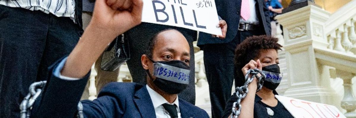 Activists Demand Georgia-Based Corporations Like Coca-Cola End Complicity in GOP Assault on Voting