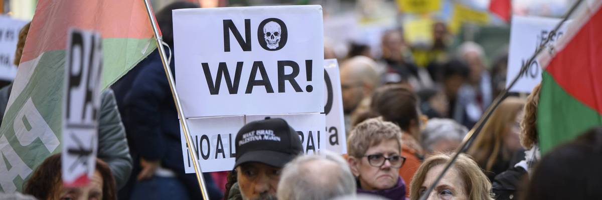 Demostration Against The Iran War In Madrid