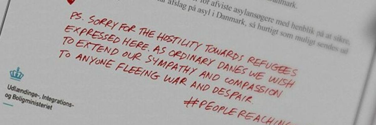 Rejecting Government Hostility, People of Denmark Issue Welcome Letter to Refugees