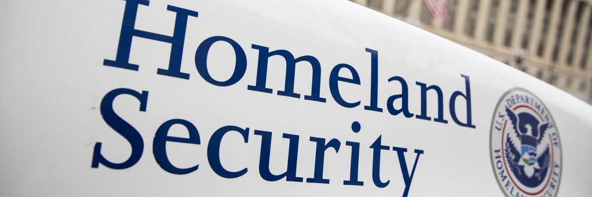 Department of Homeland Security sign