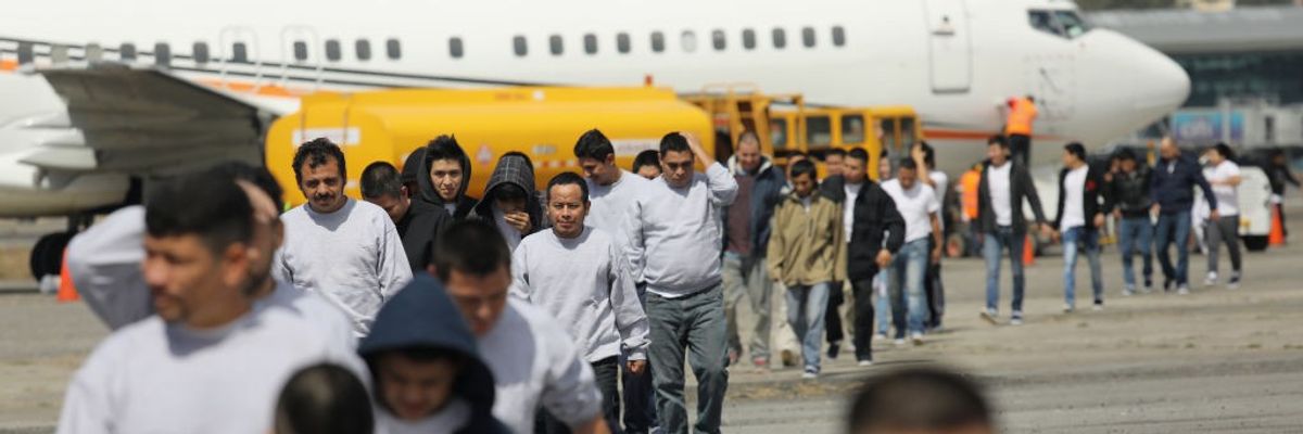 Deported Guatemalan Immigrants Arrive On ICE Flight from U.S
