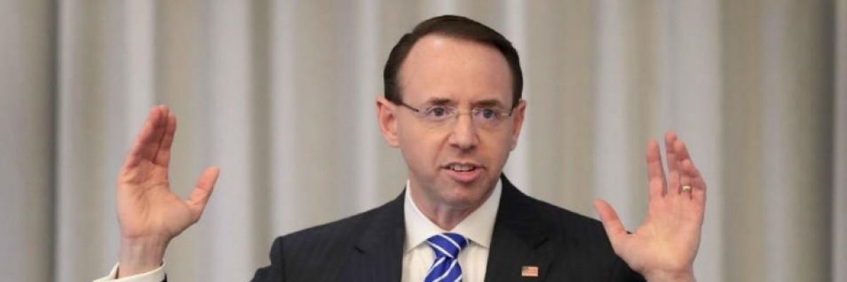 'Slow-Moving Saturday Night Massacre' on Hold After Rosenstein Emerges from White House With Job Intact