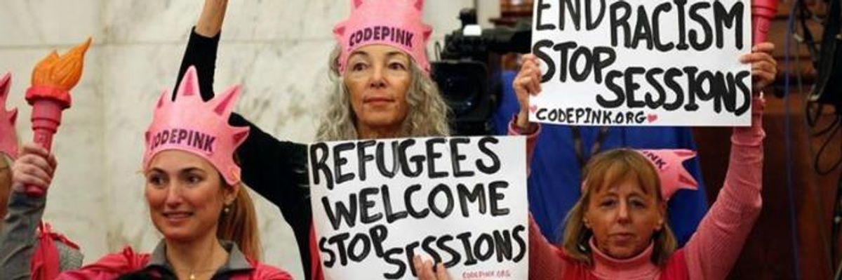 'Affront to Justice': Protester Faces Year in Jail for Laughing During Sessions Hearing