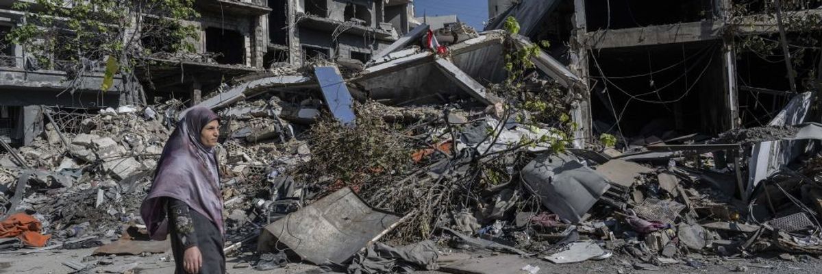 Destroyed building in Lebanon