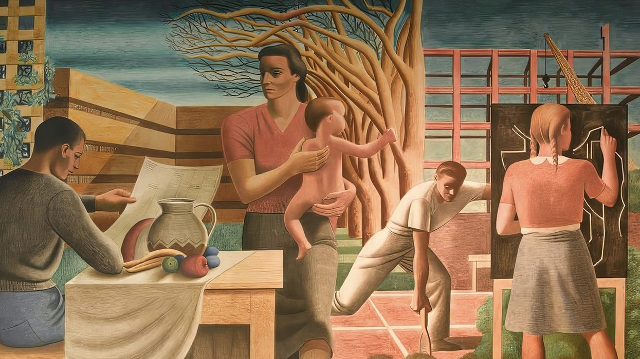 Detail from Seymour Fogel's "Security of the People"