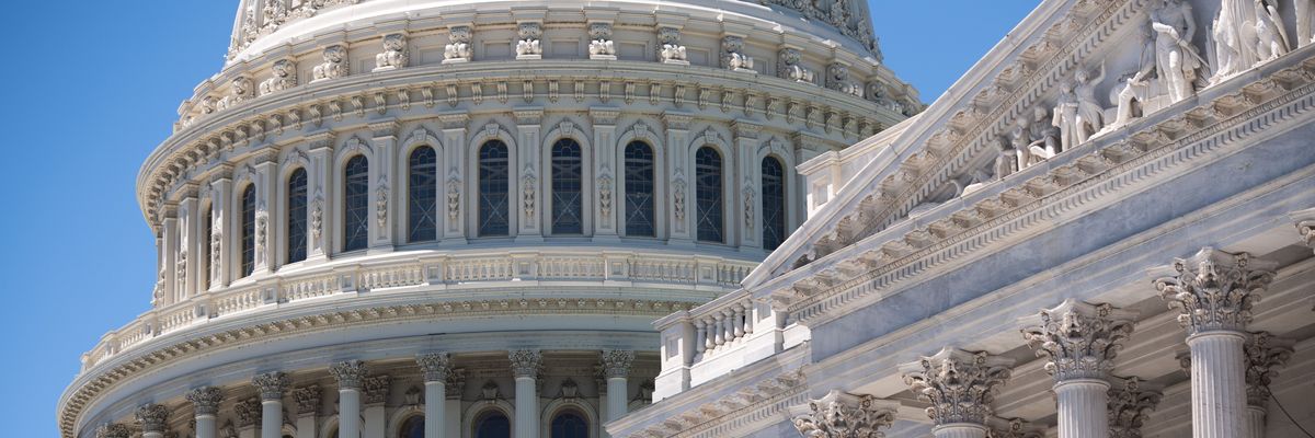 Detail of the US Capitol building