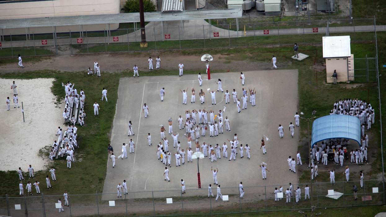 Detainees at Florida's Krome Detention Center.