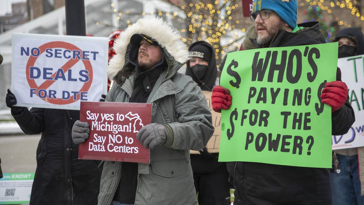 Detroit, Michigan residents picket DTE Energy